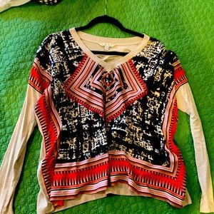 Cabi Silk and Rayon Tee